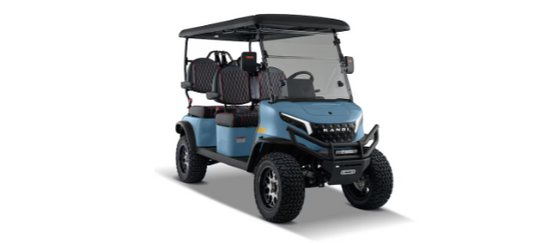 KANDI 4 Seat Forward Facing Electric Golf Cart with Lithium Ion Battery-turquise